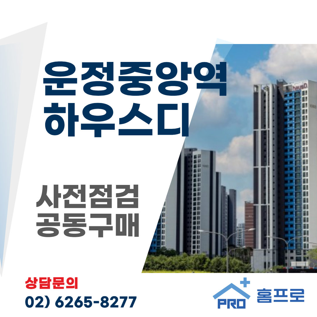 운정중앙역 하우스디 사전점검 공동구매