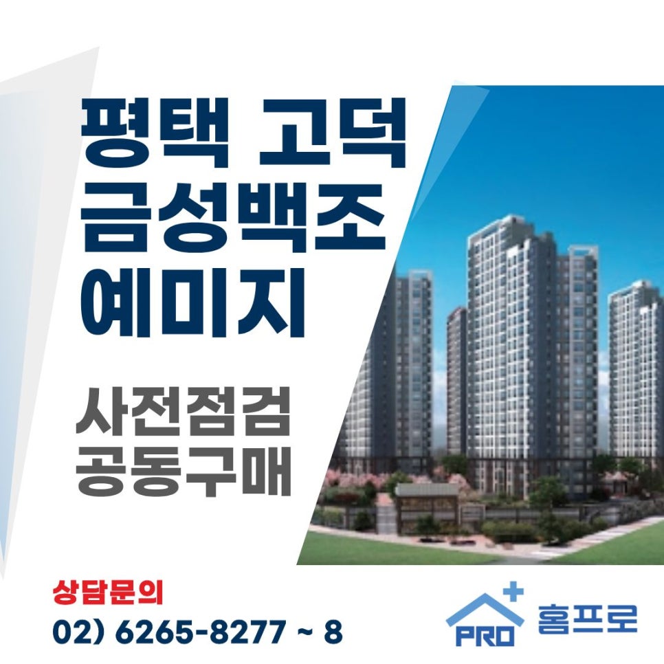 평택 고덕 금성백조 예미지 사전점검 공동구매